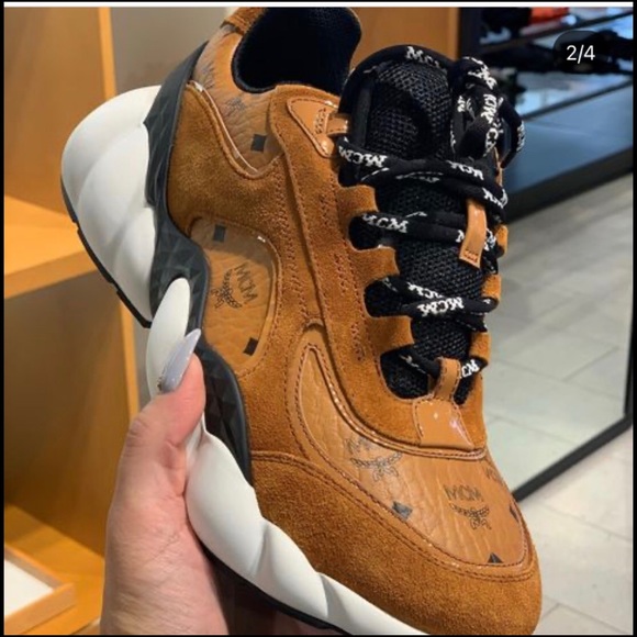 MCM Other - MCM MEN'S HIMMEL SNEAKERS IN VISETOS IN COGNAC